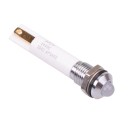 Q8P1CXXHW24E Hyper Bright White Prominent 8mm 24VDC LED Panel Indicator IP67 APEM