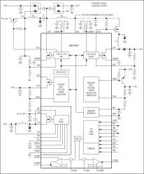Automotive TFT-LCD Power Supply with Boost, Buck, and Cuk Converters, VCOM Buffers, Gate Drivers, and SPI Interface