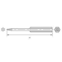 Bit Torx BERNSTEIN Tools for Electronics 6-IP06-50 C 6.3 6 szt.