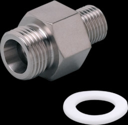 Screw-in adapter, 30 bar/3 MPa, M18, G 1/4 for flow and temperature sensors, E40115