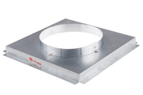 Podstawka z kołnierzem Srebrny, 300 x 300mm diameter Stal ocynkowana