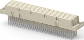 Female connector, type E, 160 pole, a-b-c-d-e, pitch 2.54 mm, press-in connection, straight, gold-plated, 254975-E