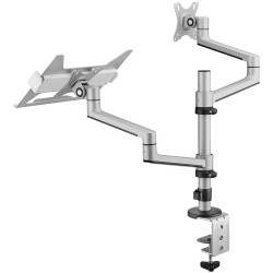 My Wall HL52L Monitor Desk Mount Silver Height-Adjustable 17"-32"