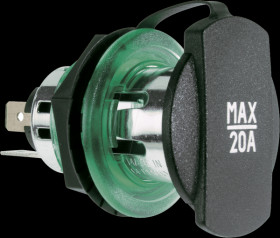 68040820 Automobile power socket, up to 20 A with cover