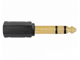 Redukcja wtyk jack 6,3mm - gniazdo jack 3,5mm stereo plastyk