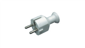 Wtyczka Prosta 16A Z/U Uni-Schuko 250V Biała Wt-40