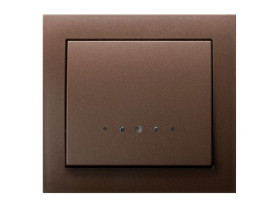 KIER Wyłącznik pojedynczy z podświetleniem brązowy metalik ŁP-1WS/52 OSPEL