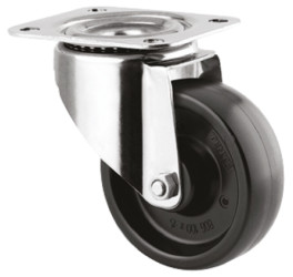 Koło samonastawne średnica kabla 80mm Płyta Tente 100kg wysokość całkowita 108mm