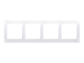 SIMON 54 Ramka 4 poczwórna biała uniwersalna do puszek karton-gips IP20/IP44 DRK4/11 KONTAKT SIMON