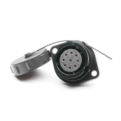 Złącze wielostykowe przemysłowe 9-pinowe Montaż na kołnierzu Gniazdo RS PRO