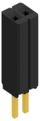 Socket header, 2 pole, pitch 1.27 mm, straight, 10027221