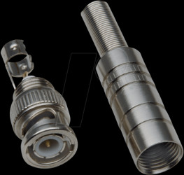 0401280 BNC plug, solder type, cable-Ø 6,3mm