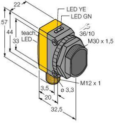 Fotokomórka odbiciowa Turck QS30ELVCQ 3081102 1 szt.