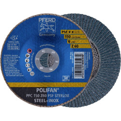 PFERD 67766150 PFC flap Disc 150 mm dia for steel/stainless 10 pcs