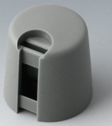 Rotary knob, 6 mm, plastic, gray, Ø 16 mm, H 16 mm, A1016648