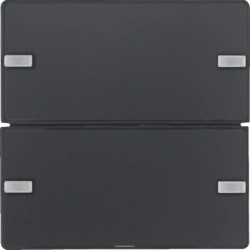 KNX e/s Q.x Przycisk 2-kr z polem opisowym, diodami LED RGB i czujnikiem temperatury, antracyt 80142326