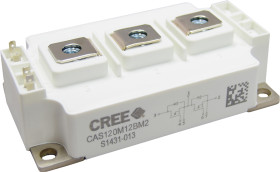 MOSFET Typ N-kanałowy 193 A 1.2 kV Rozszerzenie 7-pinowy Seria 925 W Wolfspeed 30 mΩ CAS120M12BM2