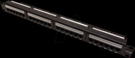 26990357 Patchpanel 19", 24-Port, Cat.6a, 1 U, black