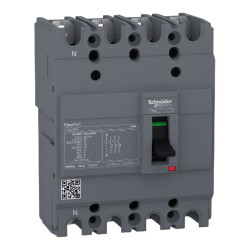 Wyłącznik kompaktowy MCCB, 4-biegunowy-biegunowy, 30A, 550V, 250V, Stałe, Schneider Electric, EZC250N