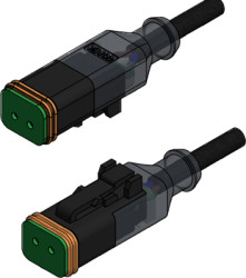 Connection cable, socket, 2 pole, straight to openend, 5m