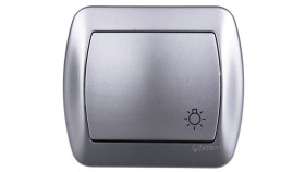 Simon Akord Przycisk /Światło/ Aluminium Metalizowane As1/26