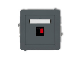 DECO Gniazdo głośnikowe pojedyncze grafitowy mat 28DGG-1 KARLIK