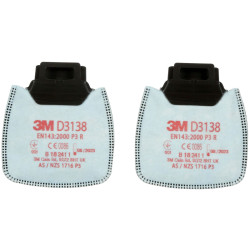 3M D3138 Secure Click P3 R With Activated Charcoal Particulate Filter 2 pc