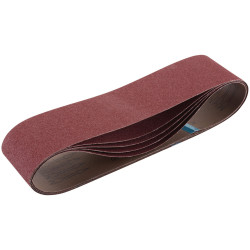Draper 09264 Cloth Sanding Belt, 100 x 915mm, 80 Grit (Pack of 5)