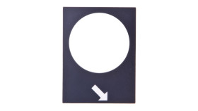 Tabliczka Opisowa Czarna Prostokątna 30X40mm Do Tyłu Wolno Zb2by2916 /10Szt./