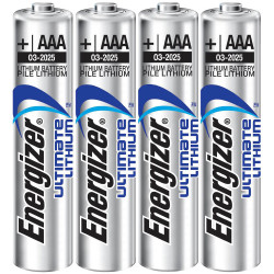 Energizer 639171 L92 Ultimate Lithium Battery AAA 1.5V 1250mAh x 4