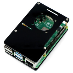 Obudowa do Raspberry Pi 4B - czarna otwarta LT-4B04