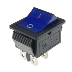 Włącznik ON-OFF 15A 230VAC niebieski, podświetlany, MK621