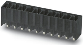 Pin header, 9 pole, pitch 3.81 mm, straight, black, 1707078