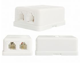 Gniazdo telefoniczne 4pin x2