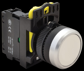 Przycisk sterowniczy kryty 22mm IP65 biały NO zestaw