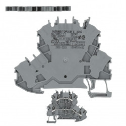WAGO 2002-2201 Złączka szynowa 2-piętrowa ZUG 2,5mm2 24A szara TOPJOBS