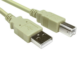 Kabel USB Złącze A USB A Złącze B USB B dł. 1m Przewód USB USB 2.0 kolor: Szary