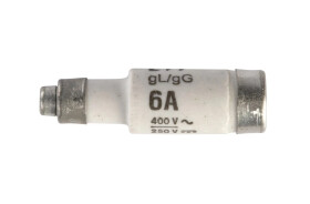Wkładka bezpiecznikowa D01 6A gG 400V AC/250V DC E14 002211003
