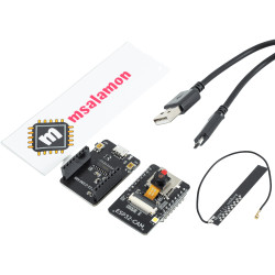 Zestaw ESP32-CAM z programatorem, anteną i przewodem USB