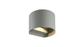 Led Line Lite Kinkiet Zewnętrzny Led Aluminium 2X3w 3000K Ip54 Szary Cilinder...