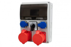 Rozdzielnica LAGO 11M - gniazda proste 2x16/5, 2x230V, L/P(32A)