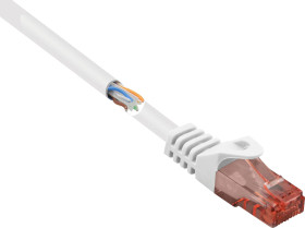 kabel LAN Renkforce RF-5043884, 1 szt., RJ45, CAT 6, U/UTP, 2.00 m, biały