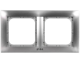 IMPRESJA Ramka podwójna do łączników IP44 tytan RH-2Y/23