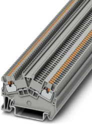 Through terminal block, push-in connection, 0.14-1.5 mm², 1 pole, 17.5 A, 6 kV, gray, 3214547