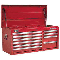 Sealey AP41149 Topchest 14 Drawer with Ball Bearing Runners Heavy-duty - Red