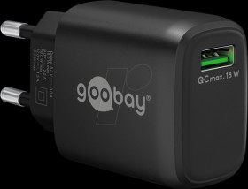 61671 USB fast charger, 18 W, 1x USB-A QC, white