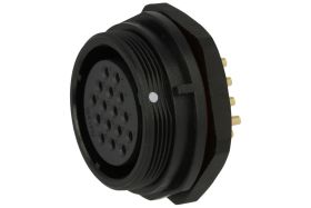 Gniazdo; SP2912/S16-1N; 16 torów; proste; lutowany; 2,0mm2; 13-16mm; SP29; na panel; 30mm; skręcane; nylon66; czarny; IP68; 10A;