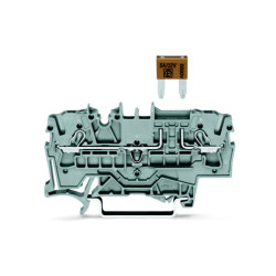 WAGO 2002-1681 2 Conductor Blade Fuse Terminal Block Grey