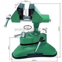 Imadło stołowe z przyssawką, obrotowe 360 stopni