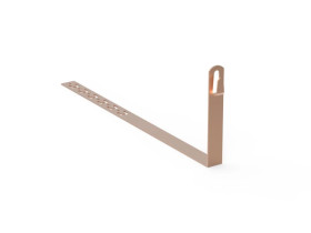 Uchwyt drutu odgromowego pod dachówkę z zaczepem L-415mm miedziowy 10.3/Z CU /91002503/